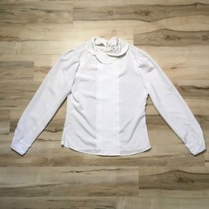 long sleeve shirt petal collar